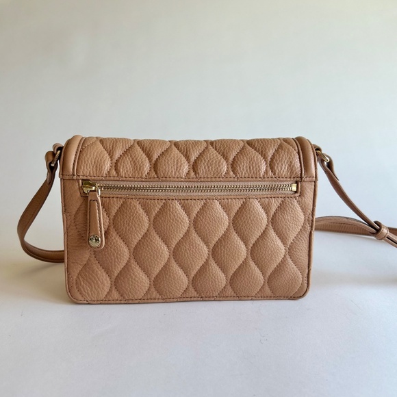 Vera Bradley Cream Pebble Leather Crossbody Shoulder Bag - Picture 5 of 11